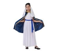 EraSpooky Costume da Vergine Maria per bambine con personaggi biblici, abiti per presepe per bambini