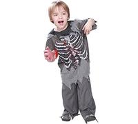 EraSpooky Costume horror da scheletro zombie sanguinante, per Halloween, per bambini, taglia M