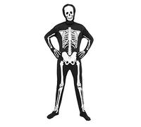 EraSpooky Costume Scheletro Uomo Halloween Tuta Luminosa Collant