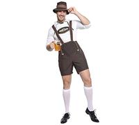 EraSpooky Costumi Costume Vestito Operato da Uomo Bavarese Tedesco Oktoberfest Cosplay Festa Outfit Divertente per Uomini Adulti