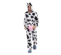 EraSpooky Pigiama unisex per adulti con mucca animale da donna e uomo, tuta da notte per Halloween, cosplay, costume da festa, XL