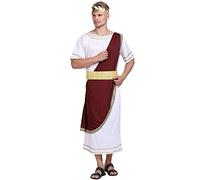EraSpooky Uomo Augustus Costume Romano Giulio Cesare Vestito Adulto Toga Vestaglia (XL)