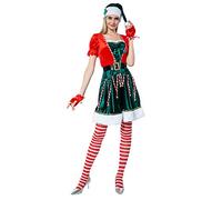 EraSpooky Vestito Divertente da Donna con Costume da Elfo Sexy in Costume da Donna per Adulto
