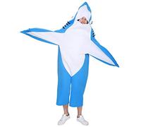 EraSpooky Vestito Operato dalla Mascotte Costumi da Animale Onesie Costume da Squalo Unisex Halloween Carnevale Party Divertente Outfit per Adulti Uomini Donne