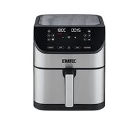 ERATEC AF-66 Friggitrice ad aria calda XXL 5,5 L 1500 W Air Fryer senza olio con display touch LED e 10 programmi preimpostati, funzione timer per i tuoi piatti preferiti, in acciaio inossidabile