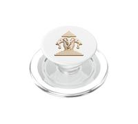 Erawan Laos Three Head Elephant bianco e oro PopSockets PopGrip per MagSafe