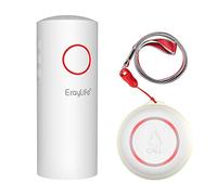 ErayLife Allarme Casa Senza Fili Wireless, Wifi Smart Pulsante di Chiamata di Emergenza per Anziani, Allarme Panico a Domicilio, 1 Ricevitore e 1 Trasmettitore SOS, 5 Volume Regolabile, 39 Suonerie