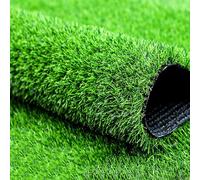 Erba artificiale ad alta densità, 2 x 3 m, tappeto erboso finto realistico per patio, balcone, cortile, prato, terrazza, veranda, decorazione per esterni, facile manutenzione, resistente ai raggi UV