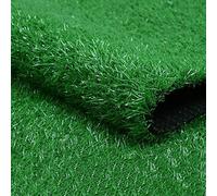 Erba artificiale, altezza 10 mm, erba artificiale ad alta densità, realistica, morbida, permeabile all'acqua, adatta per balcone ed esterni, verde smeraldo, 2 x 3 m