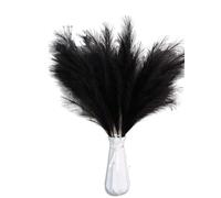 Erba artificiale di Pampas, Erba artificiale di pampa 7 pezzi riempitivo for vaso nero autunnale for la casa in fattoria, decorazione nozze