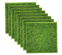 Erba Artificiale fingere Giardino Prato 15x15 cm Fata Fatta Naturale Naturale alla Ricerca di Natale Fuori dalla Decorazione 8pcs, Ornamenti Natalizi