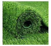 Erba artificiale, prato sintetico con fori di drenaggio e materiale PET resistente ai raggi UV, per giardino, patio, area giochi per animali domestici (4 cm, 50 x 80 cm)