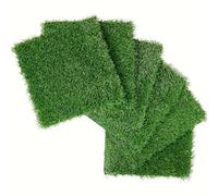 Erba artificiale realistica, 30 cm, tappeto erboso sintetico con fori di drenaggio, tappetino per erba per cani, fai da te, 36 pezzi, giardino, cortile, patio, balcone (36, verde)
