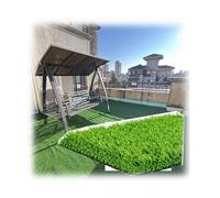 Erba Artificiale realistica con Fori di drenaggio,Tappetino in Erba Sintetica di Alta qualità,per Giardini Interni ed Esterni, Prati, patii, balconi(1.5x11m/5x36ft)