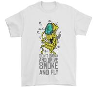 Erba Don'T Bevanda & Drive Fumo E Fly Uomo T-Shirt 100% Cotone