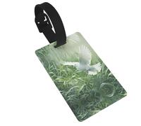 Erba e colomba hanno stampato gli identificatori unici della valigia delle etichette della borsa di viaggio con la colonna delle informazioni personali