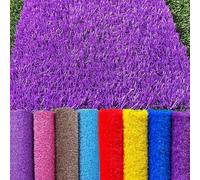 Erba Sintetica Senza Manutenzione for Interni Ed Esterni - Lunghezza Personalizzata Facile Da Tagliare, Imbottitura Da 3 Cm E Fondo Antiscivolo (balcone, Scale, Area Giochi)(Purple,59x197IN)