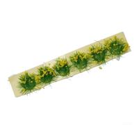Erba statica per ciuffi con fiori di campo misti, autoadesiva, per modellismo, ferrovia, terreno di guerra, paesaggi di guerra, layout 15 g (8 giallo)