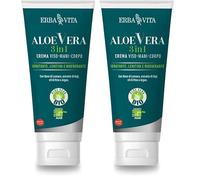 Erba Vita Aloe vera 3 in 1 crema viso, mani e corpo con Bava di lumaca, bava di Lumaca e oli di Riso e Argan - 200 ml (Confezione da 2)
