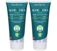 Erba Vita Aloe Vera Crema 3 In 1 Bio AIAB 2x200 ml Crema