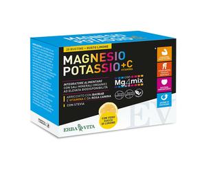 Erba Vita Energia e Memoria - Magnesio Potassio + Vitamina C Limone, 20 Bustine