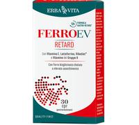 Erba Vita – Ferro EV Retard Integratore di Ferro – Compresse gastroresistenti, 30 compresse