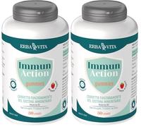 ERBA VITA Immun Action Gummies integratore alimentare per grandi e piccini, in pratico formato caramella gommosa - 30 gummies (Confezione da 2)