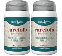 ERBA VITA Integratore Alimentare di Carciofo - 60 Capsule - Utile alle funzioni epatiche, digestive e depurative (Confezione da 2)