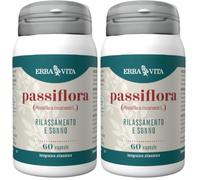 ERBA VITA Integratore Alimentare di Passiflora, 60 Capsule (Confezione da 2)