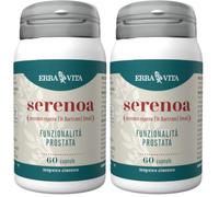 ERBA VITA Integratore Alimentare di Serenoa, 60 Capsule, Funzionalità della Prostata e delle vie urinarie (Confezione da 2)