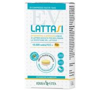 ERBA VITA Lattasi integratore alimentare con enzima lattasi, utile per migliorare e ottimizzare la digestione del lattosio in caso di intolleranza - Formato 30 Compresse