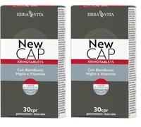 ERBA VITA Newcap Krino Tablets integratore alimentare a base di Miglio per il benessere dei capelli, coadiuvante nei trattamenti anticaduta - 30 Tablets (Confezione da 2)