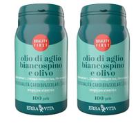 ERBA VITA Olio di Aglio Biancospino e Olivo 2x71,5 g Perle