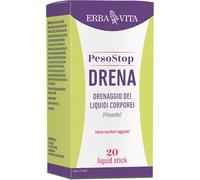 Erba Vita Peso Stop Drena integratore alimentare formulato con Pilosella, Orthosiphon, Verga d’oro e Lespedeza supportano il drenaggio dei liquidi corporei, 20 stick