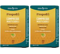 ERBA VITA Propoli EVSP® Compresse Masticabili integratore alimentare a base di Propoli EVSP® ed estratti vegetali specifici per il tuo benessere - 30 compresse (Confezione da 2)