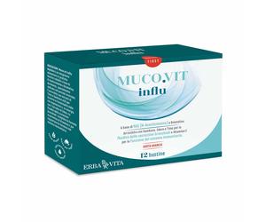Erba Vita Respirando - Muco.Vit Influ Integratore Vie Respiratorie, 12 Bustine
