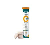 ERBA VITA VITA C 1000 Effervescente integratore alimentare ad alto dosaggio di Vitamina C, a rapido assorbimento, 20 Compesse effervescenti