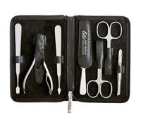 ERBE - BuffaloSet manicure con chiusura a zip ' ', marrone, 7 pezzi. Organizer trucchi 1 pieces unisex