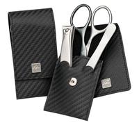 ERBE - Manicure Pocket Case MAN Range "Carbon", black, 3 pcs. Organizer trucchi 1 pieces unisex