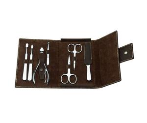 ERBE - Manicure Snap Button Case Range "Mountain Bear", brown, 7 pcs. Organizer trucchi 1 pieces unisex