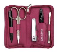 ERBE - Maniküre Set Reißverschluss-Etui Serie Siena, pink, 5-tlg. Organizer trucchi 1 pieces unisex