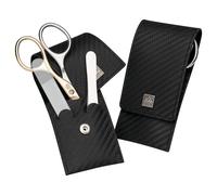 ERBE - Set manicure tascabile serie LADY 'Carbon', nero, 3 pezzi. Organizer trucchi 1 pieces unisex