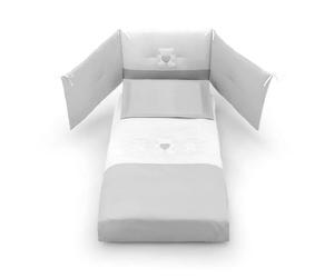Erbesi Completo Piumone e Paracolpi Bianco Grigio - Collezione Molly