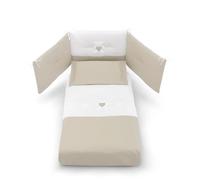 Erbesi Completo Piumone e Paracolpi Bianco Tortora - Collezione Molly