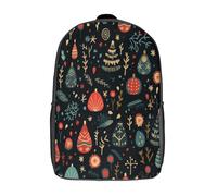 ERBFRIXDB Christmas Theme Cute Patterns Zaino, Impermeabile Zaino，Durevole Leggero Computer Portatile Daypack Scuola Borsa Per Lavoro, Viaggio, Università, Per Uomo Donna Ragazzo Ragazza 17inch