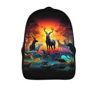 ERBFRIXDB Jungle Animals Zaino Scuola Per Harry Ogni Età, Zaini Da Donna E Da Uomo, Zainetto Back To School, Scuola Media, Elementare E Università 40x28x16cm