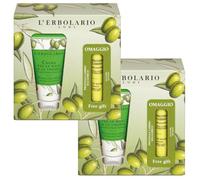 Erbolario - MANI E UNGHIE all'Olivo Confezione Regalo Crema Mani - 2 Pacchetti contenenti 1 Crema Mani Vellutante da 75 ml l'uno + in Omaggio 1 LipBalm Proteggi labbra da 4,5 ml l'uno