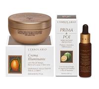Erbolario - Pacchetto DOPOSOLE ILLUMINANTE - Crema DopoSole Illuminante Corpo 200 ml + Prima & Poi Siero Preparatore d'Abbronzatura 28 ml - Solari