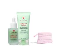 ERBORIAN | Siero Rosso alla Centella 30ml + Crema alla Centella 50ml + Pochette omaggio | Lenisce i rossori, idrata a lungo | Uniforma l'incarnato | Vegano