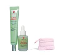 ERBORIAN | Siero Rosso Centella 30ml + CC Red Correct SPF 30 45ml + Pochette omaggio | Siero lenitivo e correttore incarnato | Riduce i rossori | Pelle sensibile